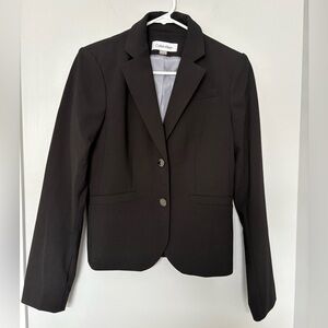 Calvin Klein Women's Two-Button Black Blazer